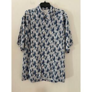 Columbia Mens Large Shirt Casual Short Sleeve Button Down Coastal Flax Linen